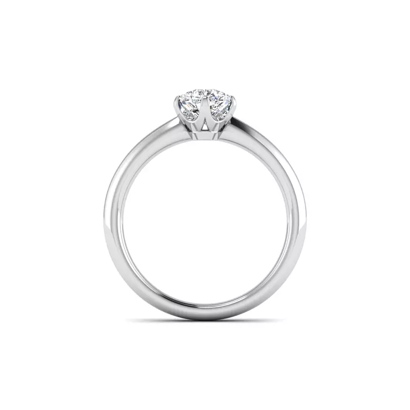 Platinum Olivia Knife Edge 6 Prong  Solitaire