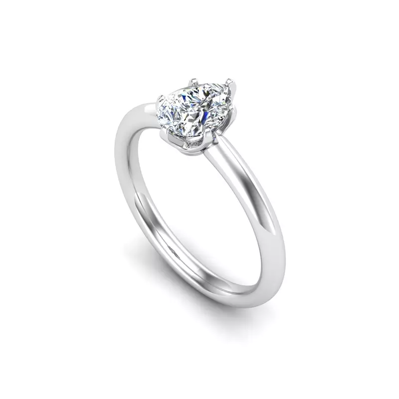 Platinum Olivia Knife Edge 6 Prong  Solitaire