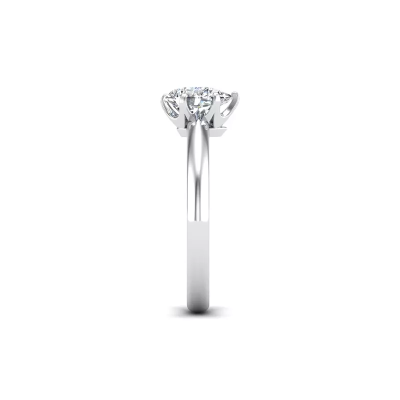 Platinum Olivia Knife Edge 6 Prong  Solitaire