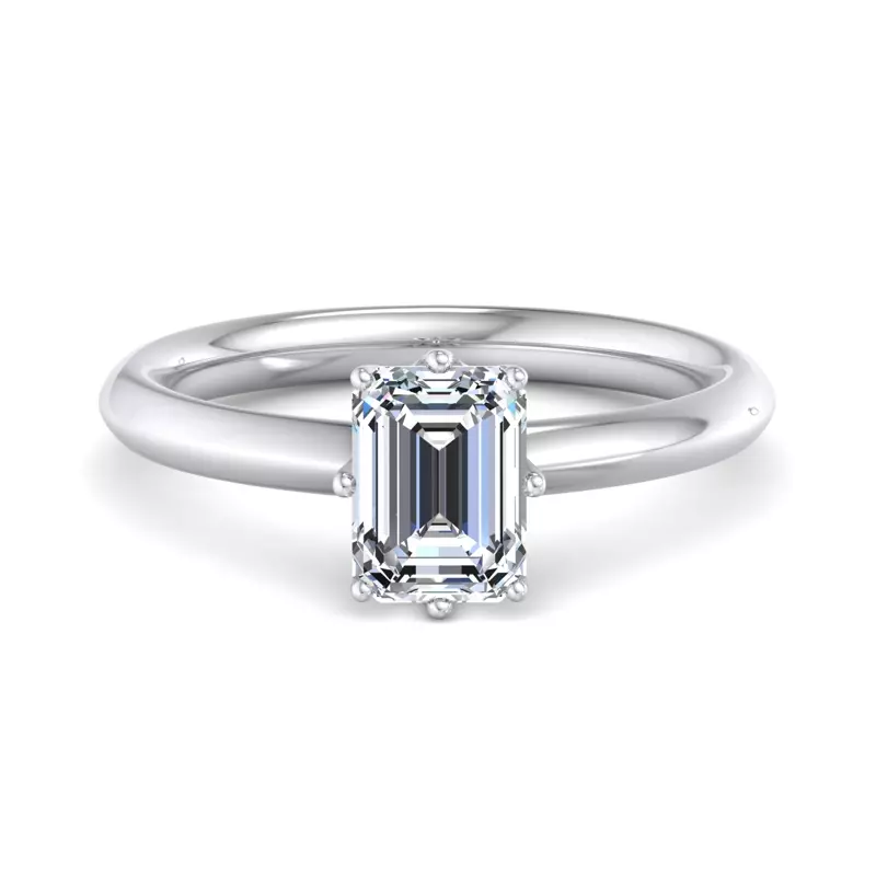 Platinum Olivia Knife Edge 6 Prong  Solitaire Engagement Ring
