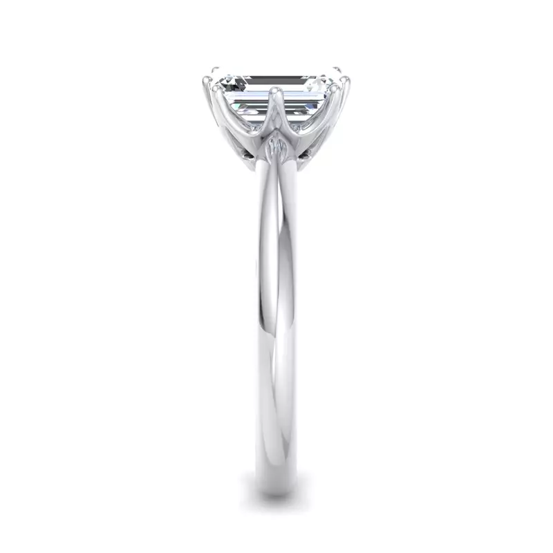 Platinum Olivia Knife Edge 6 Prong  Solitaire Engagement Ring