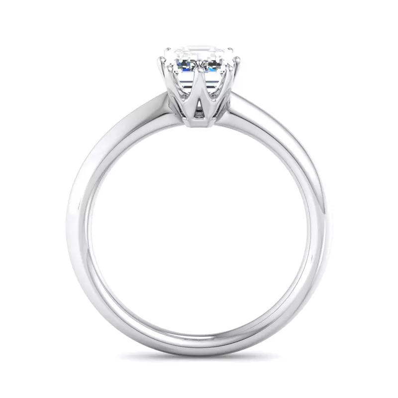 Platinum Olivia Knife Edge 6 Prong  Solitaire Engagement Ring