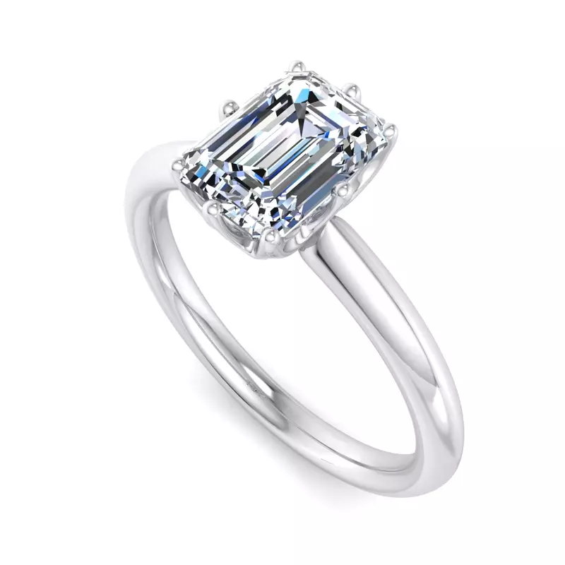 Platinum Olivia Knife Edge 6 Prong  Solitaire Engagement Ring