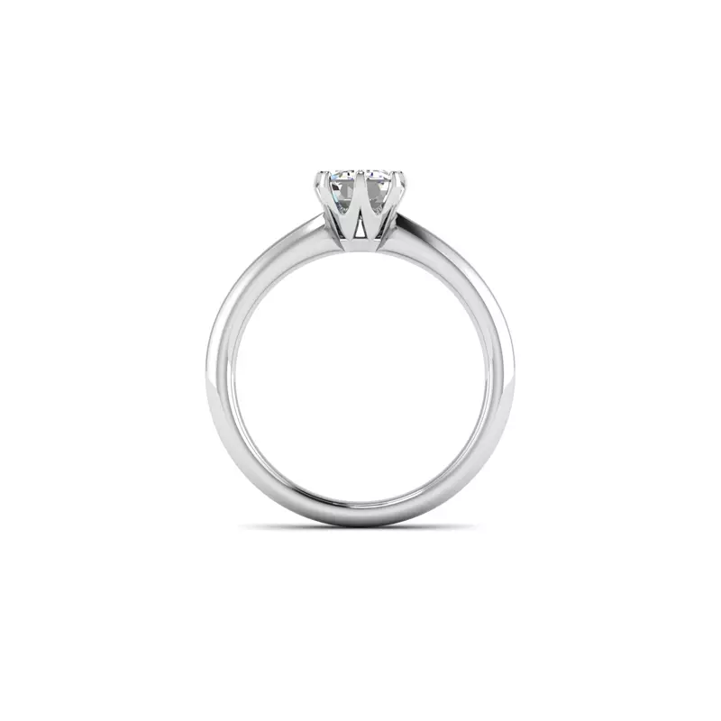 Platinum Olivia Knife Edge 6 Prong  Solitaire Engagement Ring