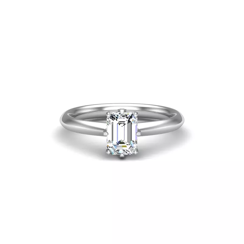 Platinum Olivia Knife Edge 6 Prong  Solitaire Engagement Ring