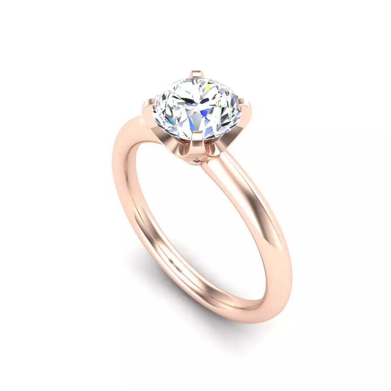 14K Rose Gold Arianna Solitaire Engagement Ring