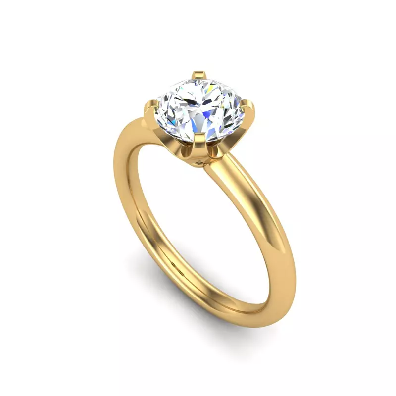 14K Yellow Gold Arianna Solitaire Engagement Ring