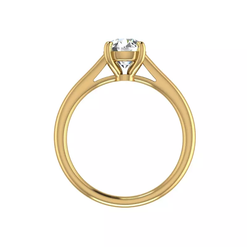14K Yellow Gold Mary Solitaire Engagement Ring