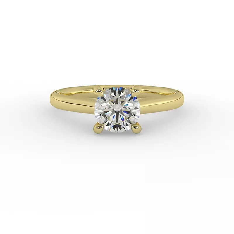 14K Yellow Gold Mary Solitaire Engagement Ring
