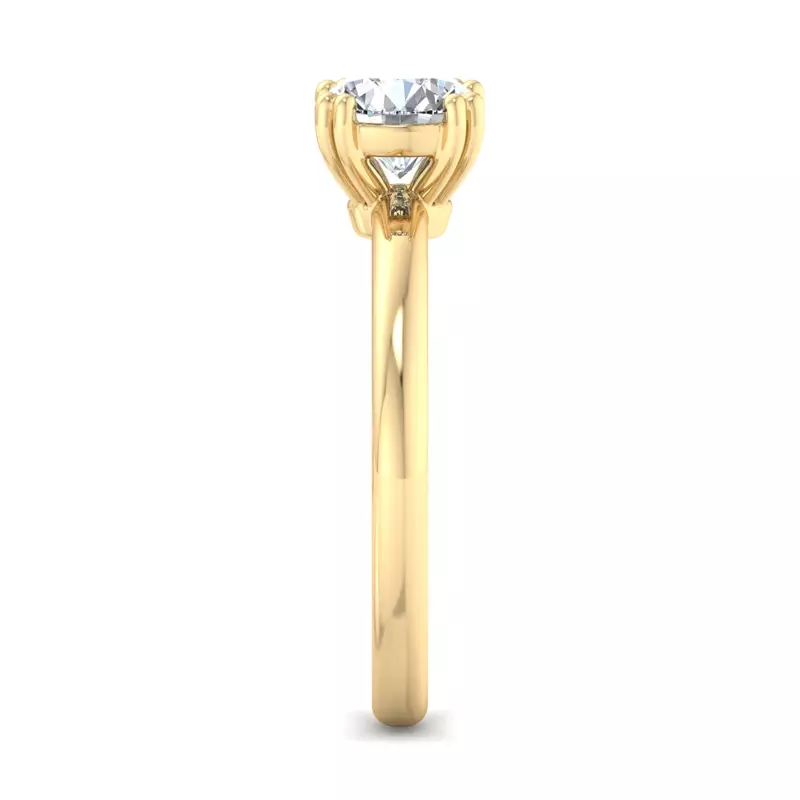 14K Yellow Gold Margaret Double Prong Solitaire Engagement Ring
