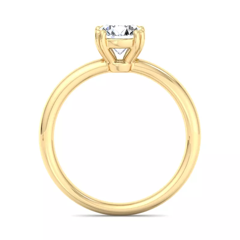 14K Yellow Gold Margaret Double Prong Solitaire Engagement Ring