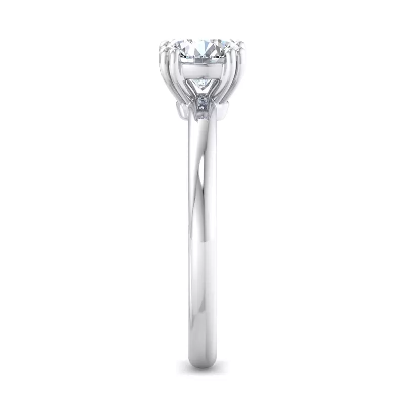 Platinum Margaret Double Prong Solitaire Engagement Ring