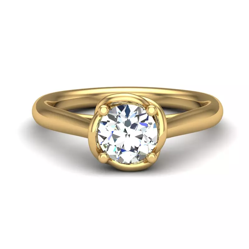 18K Yellow Gold Eden Solitaire Engagement Ring