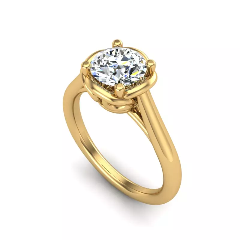 18K Yellow Gold Eden Solitaire Engagement Ring