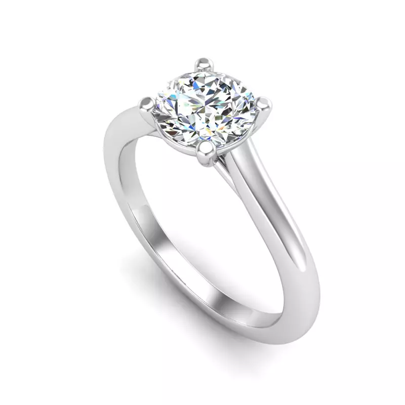 14K White Gold Isla Trellis Style Engagement Ring