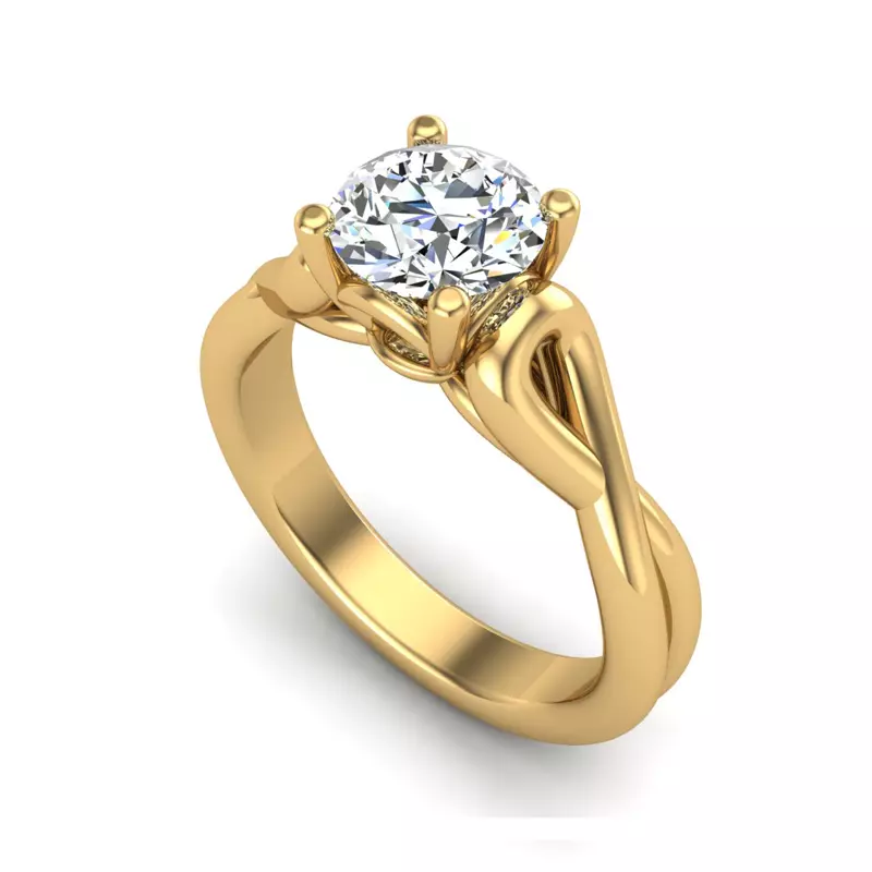 14K Yellow Gold Ayla Solitaire Engagement Ring