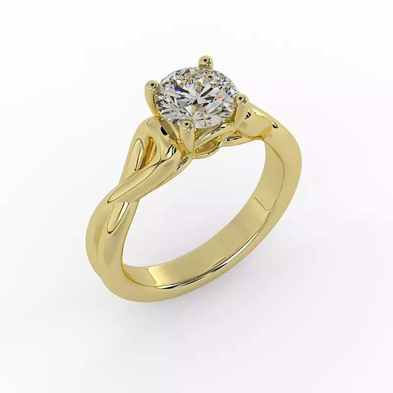 14K Yellow Gold Ayla Solitaire Engagement Ring