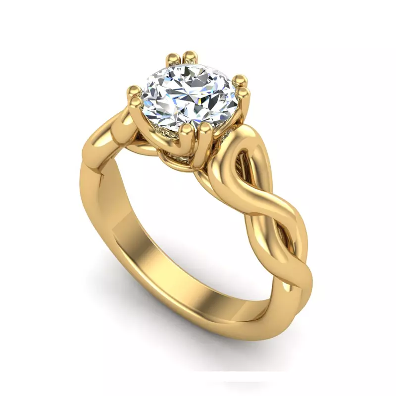 18K Yellow Gold Kylie Solitaire Engagement Ring