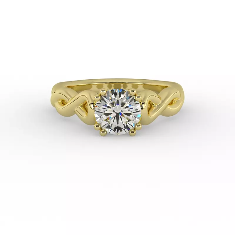 18K Yellow Gold Kylie Solitaire Engagement Ring