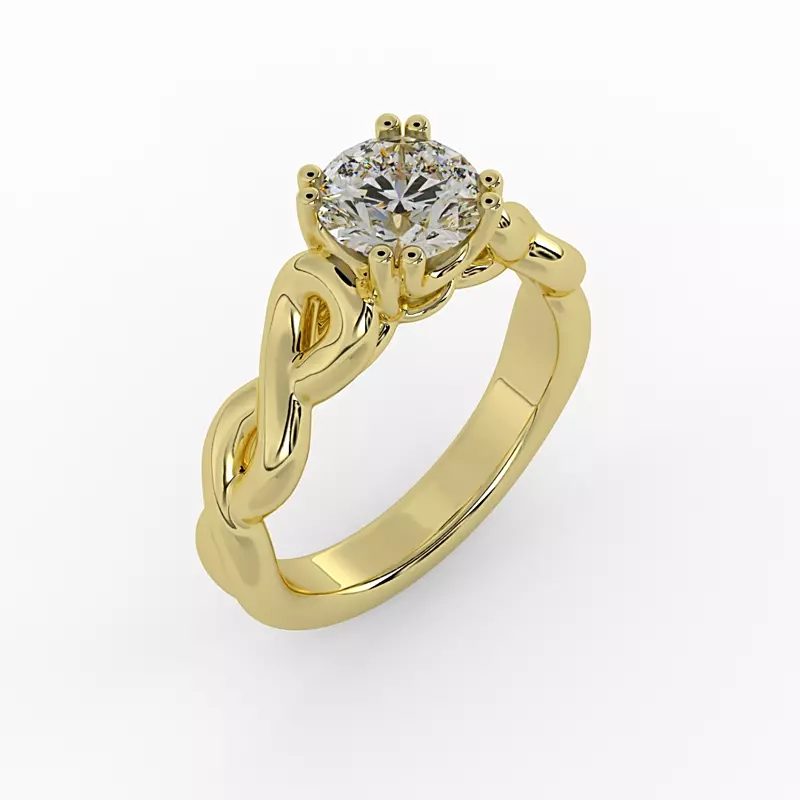 18K Yellow Gold Kylie Solitaire Engagement Ring