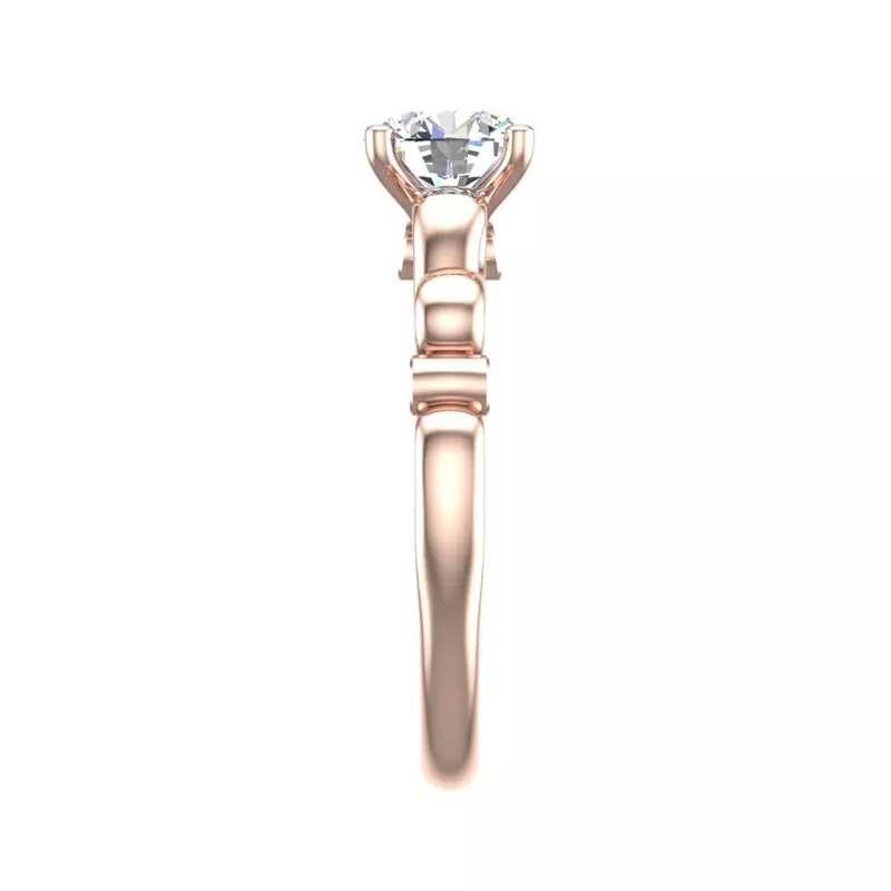 14K Rose Gold Ellieana Infinity Solitaire Engagement Ring