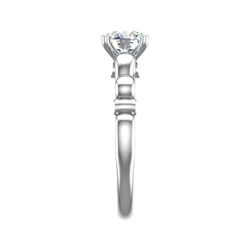 18K White Gold Ellieana Infinity Solitaire Engagement Ring