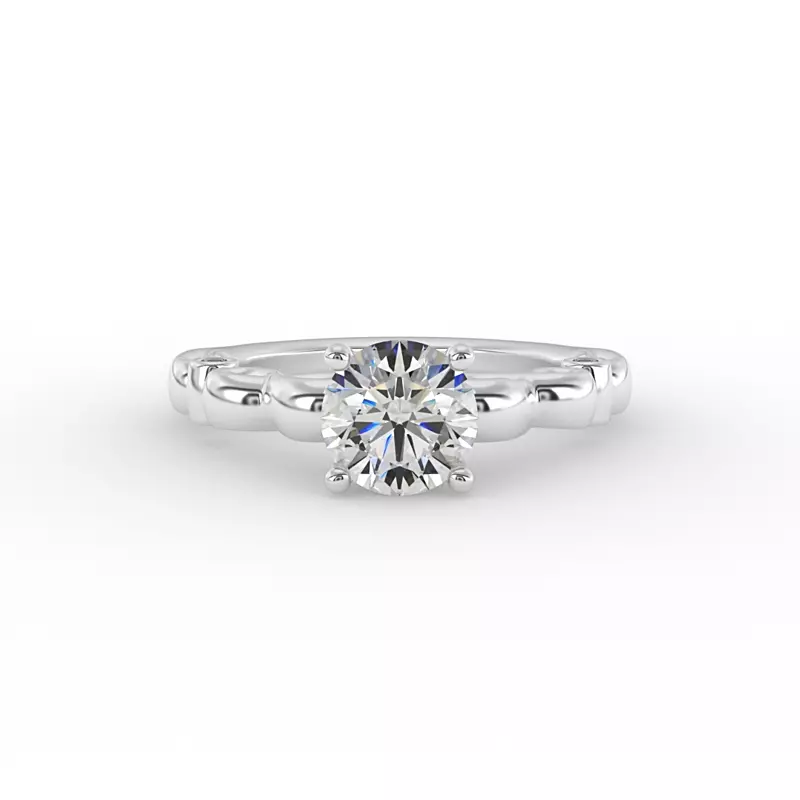 18K White Gold Ellieana Infinity Solitaire Engagement Ring