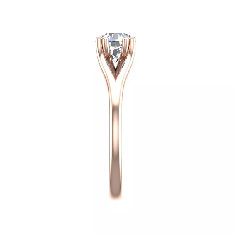 14K Rose Gold Faith Solitaire Engagement Ring