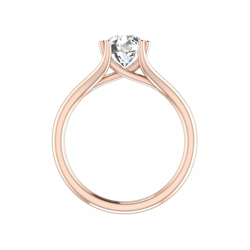 14K Rose Gold Faith Solitaire Engagement Ring