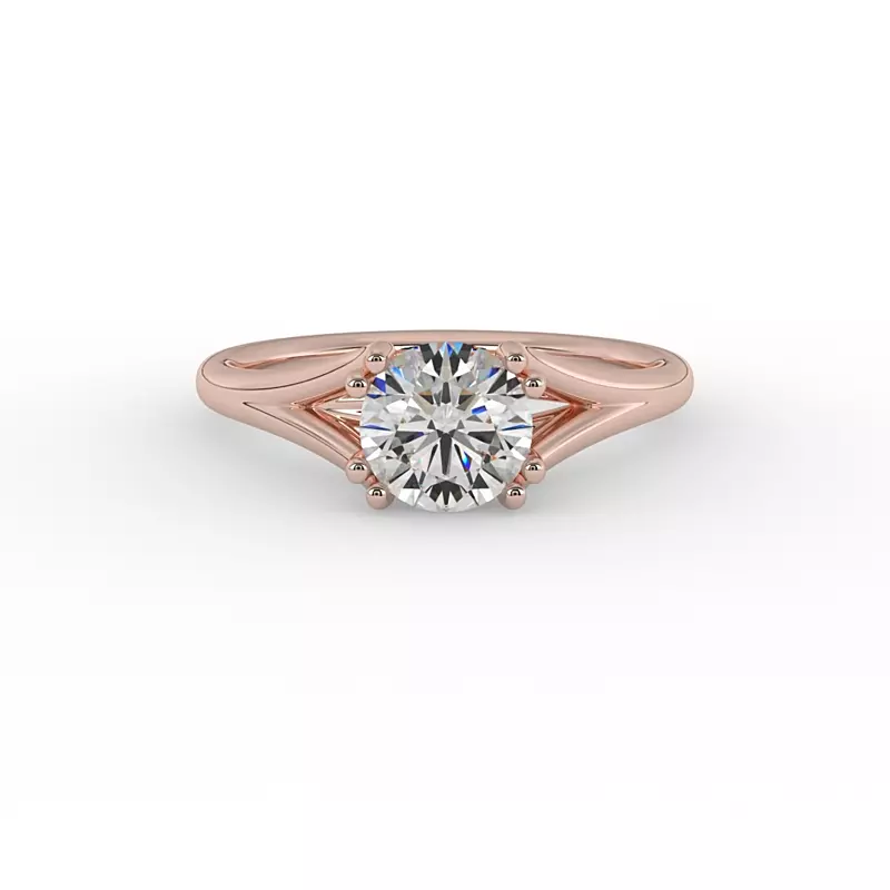 14K Rose Gold Faith Solitaire Engagement Ring
