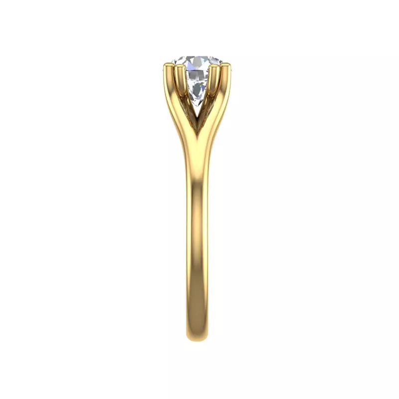 14K Yellow Gold Faith Solitaire Engagement Ring