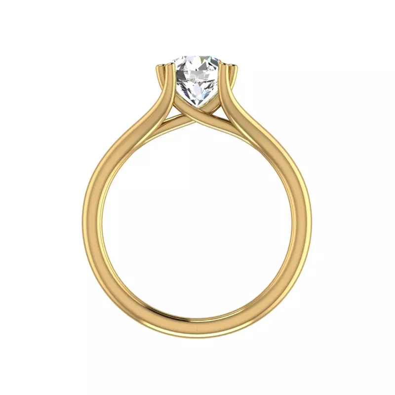 14K Yellow Gold Faith Solitaire Engagement Ring