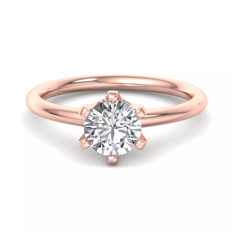 14K Rose Gold Amaya Solitaire Engagement Ring