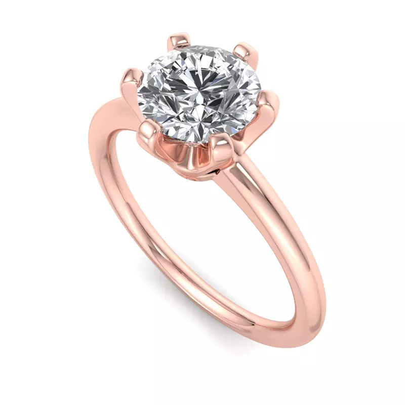 14K Rose Gold Amaya Solitaire Engagement Ring