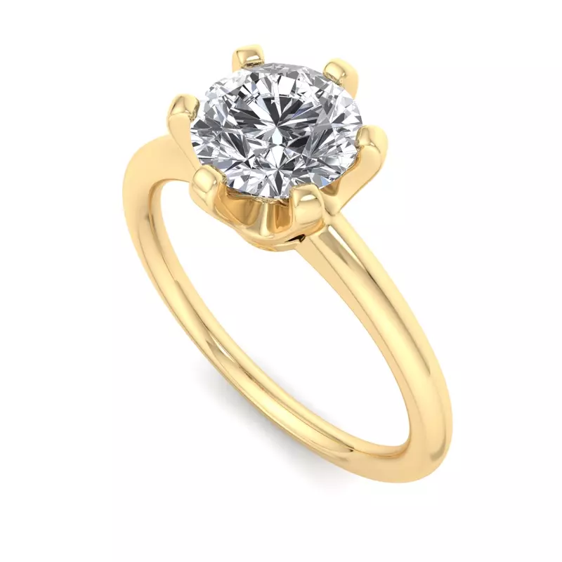 14K Yellow Gold Amaya Solitaire Engagement Ring