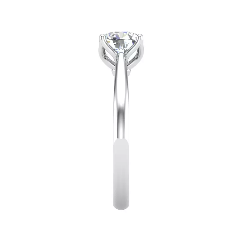 14K White Gold Jasmine Solitaire Engagement Ring