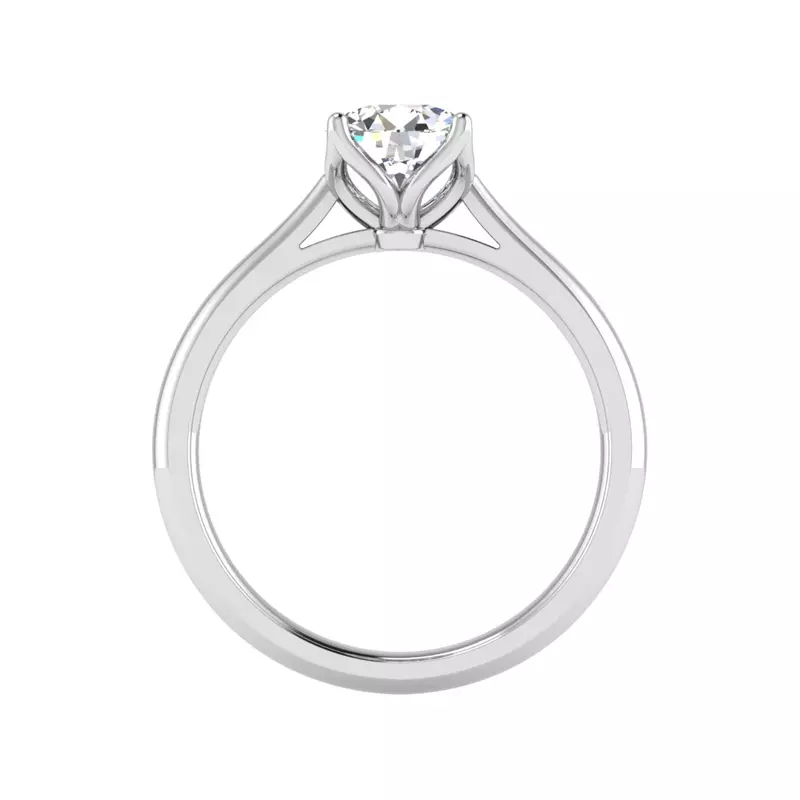 14K White Gold Jasmine Solitaire Engagement Ring