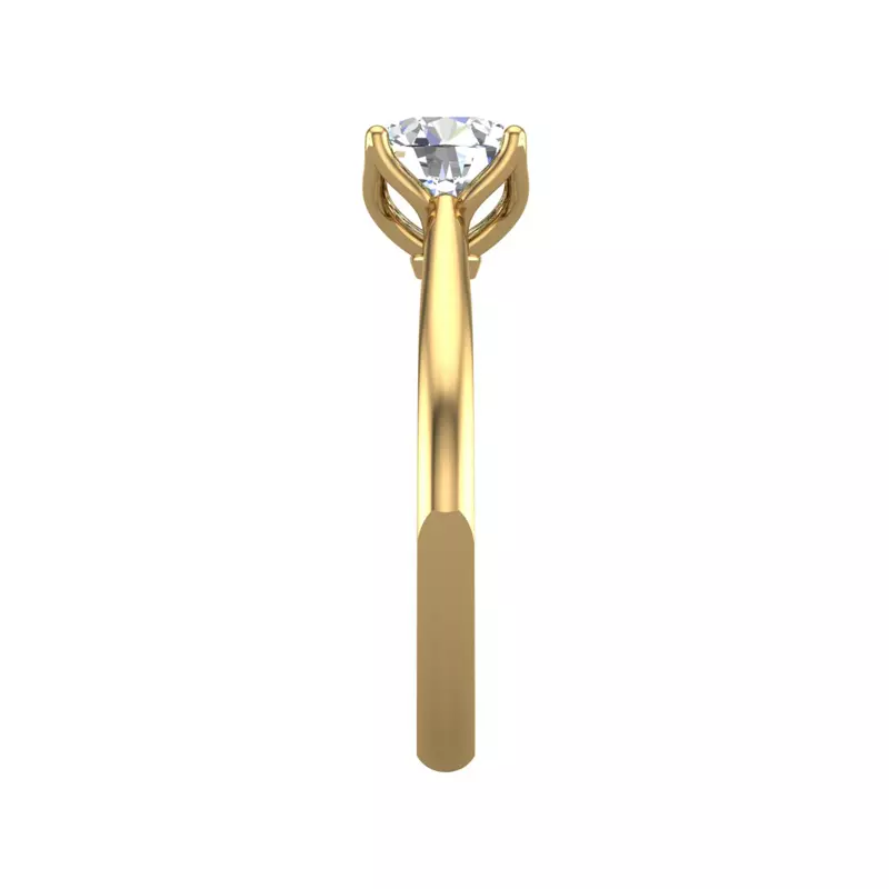 18K Yellow Gold Jasmine Solitaire Engagement Ring
