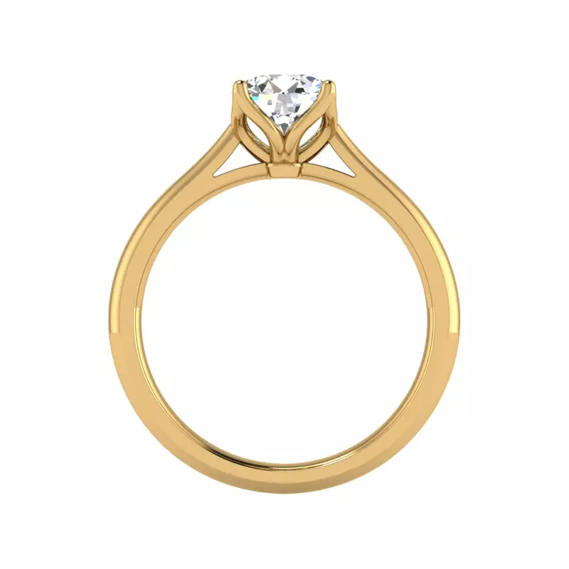 18K Yellow Gold Jasmine Solitaire Engagement Ring