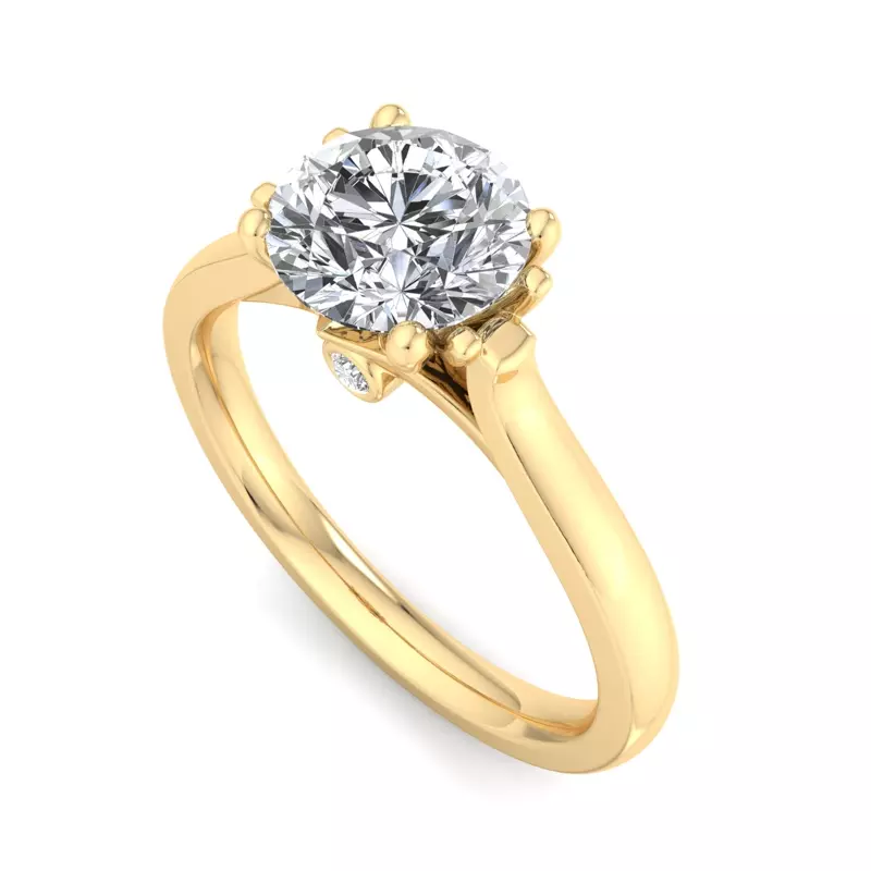 14K Yellow Gold Amara Solitaire Engagement Ring