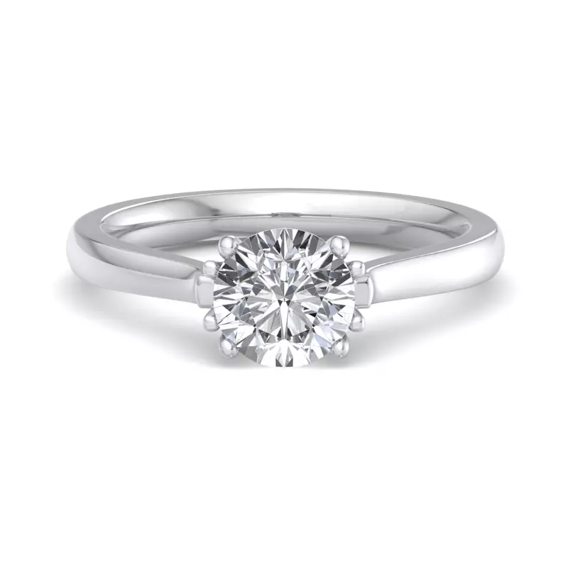 18K White Gold Amara Solitaire Engagement Ring