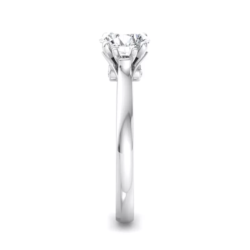 18K White Gold Amara Solitaire Engagement Ring