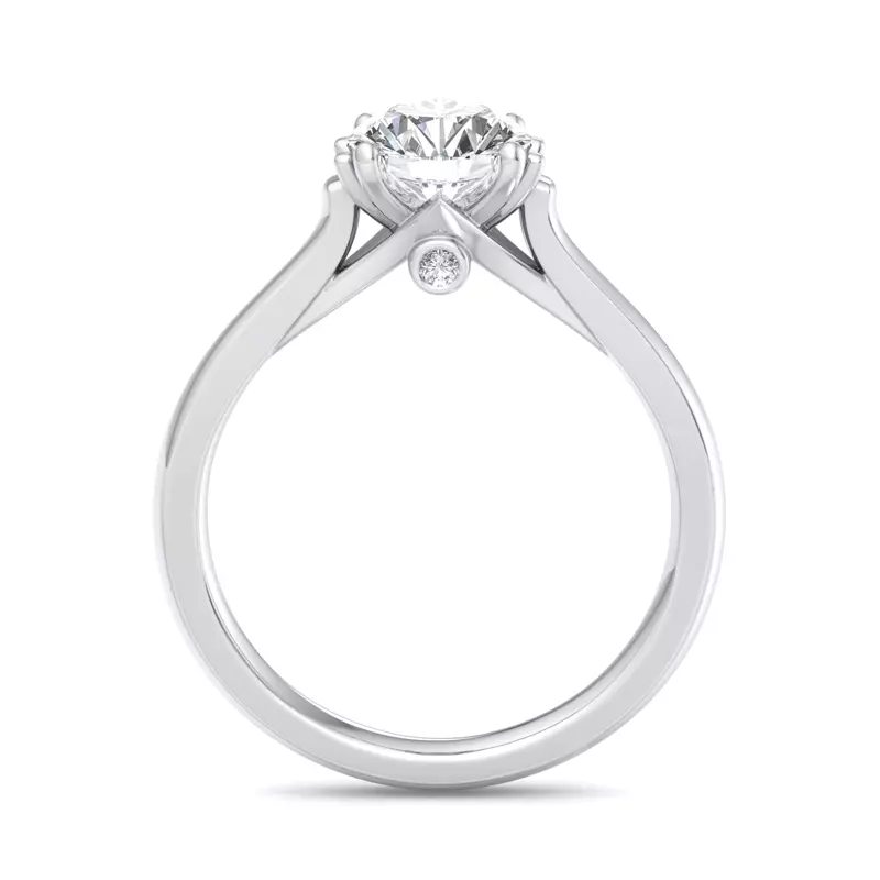 18K White Gold Amara Solitaire Engagement Ring