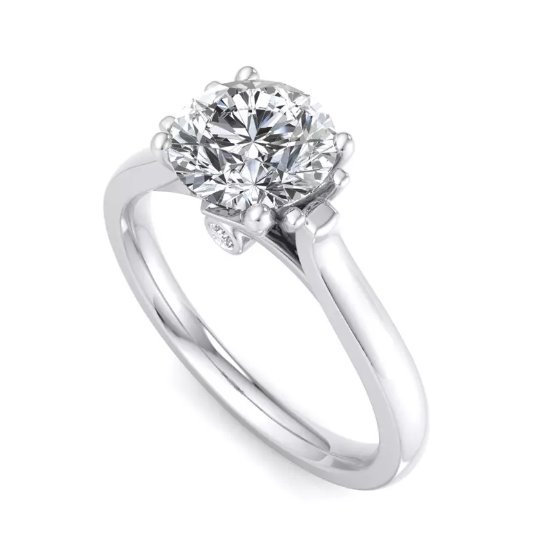 18K White Gold Amara Solitaire Engagement Ring