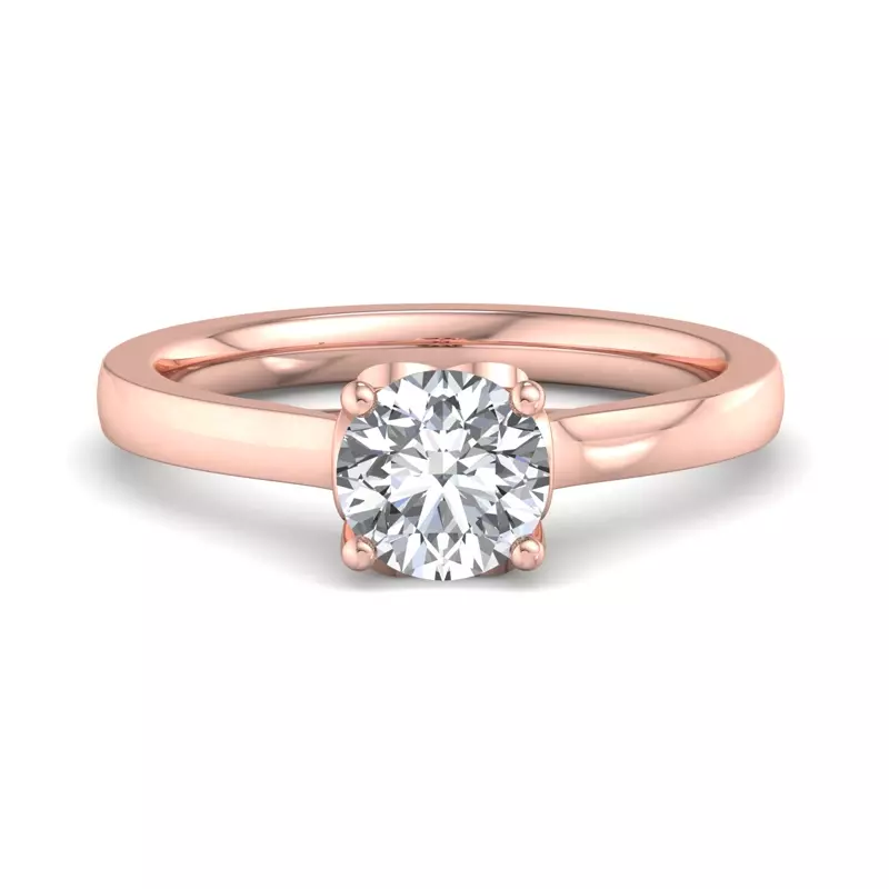 14K Rose Gold Reese Solitaire Engagement Ring
