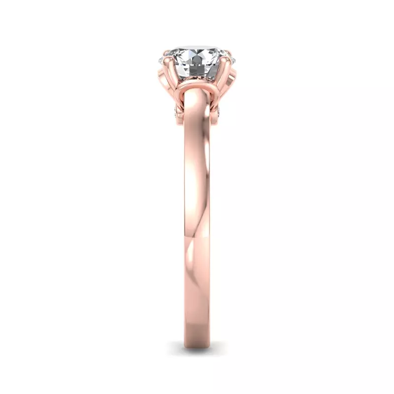 14K Rose Gold Reese Solitaire Engagement Ring