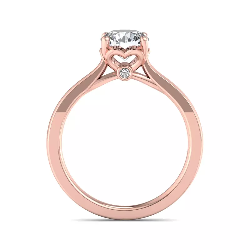 14K Rose Gold Reese Solitaire Engagement Ring