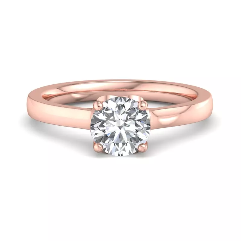 14K Rose Gold Valerie Heart Solitaire Engagement Ring