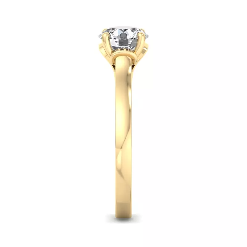 14K Yellow Gold Valerie Heart Solitaire Engagement Ring