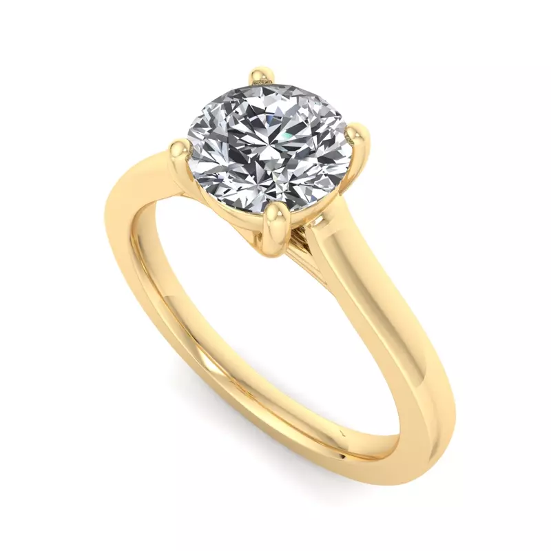 14K Yellow Gold Cecilia Solitaire Engagement Ring